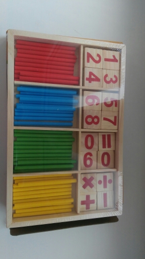 Baby Toys Counting Sticks Education Wooden Toys Building Intelligence Blocks Montessori Mathematical Wooden Box Chil Gift