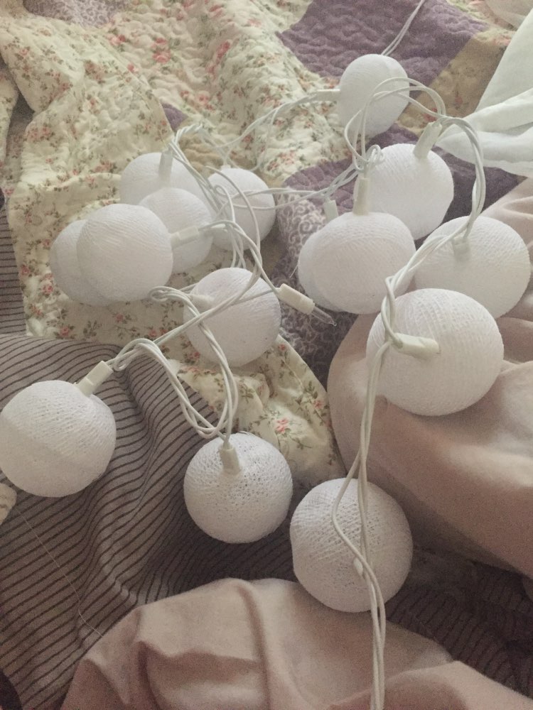 20PCS,christmas lights,garland string lights,AC110V/220V,cotton ball light,home indoor decoration,wedding decoration,fairy light