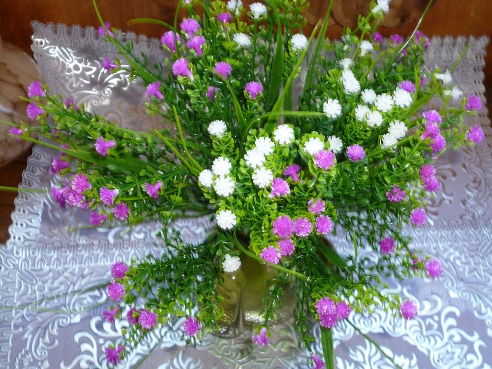 Small Artificial Green Plants Grass Fake Floral Plastic Silk Eucalyptus Flowers For Office Hotel Wedding Table Decor