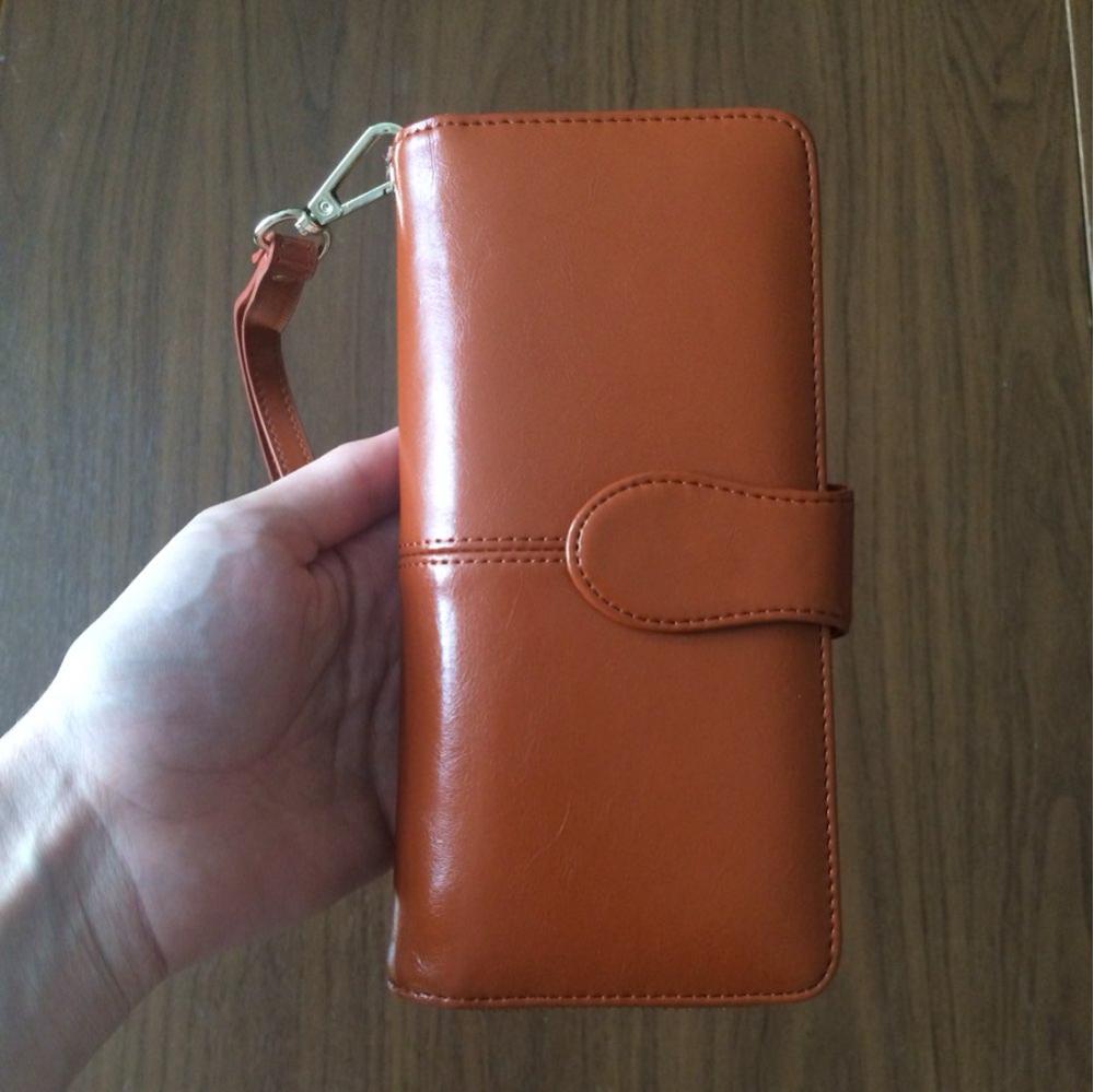 HOT European Large Genuine Cowhide Leather Women Wallets Fashion Long Female Woman Wallet Ladies Purses Purse for iphone Galaxy