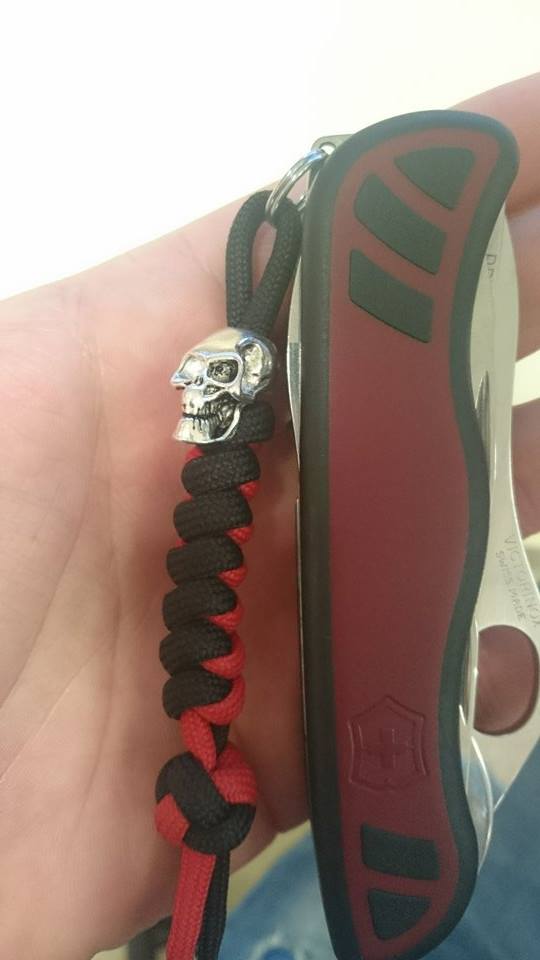 Paracord Beads  Metal Charms Skull For Paracord Bracelet Accessories Survival,DIY Pendant Buckle for Paracord Knife Lanyards