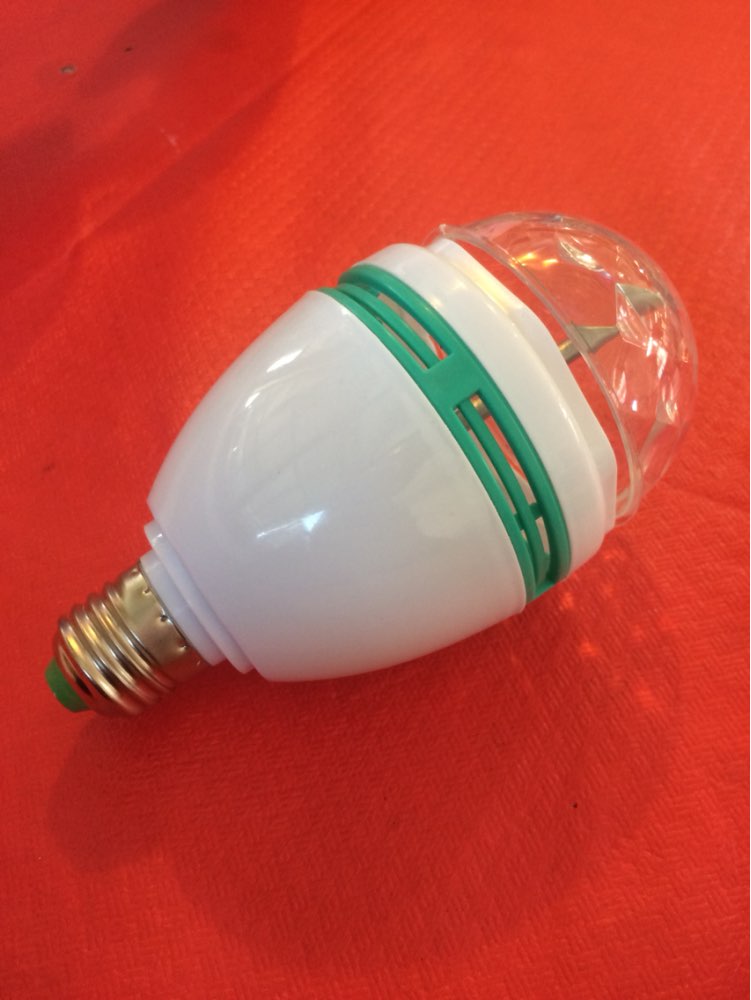 E27 D24 Full Color 3W RGB LED Rotating Crystal Stage Light Magic Ball DJ dance party disco effect Light