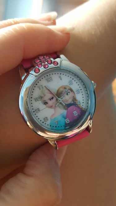 2016 New Cartoon Children Watch Princess Elsa Anna Watches Fashion Kids Cute relogio Leather quartz WristWatch Girl Gift relojes