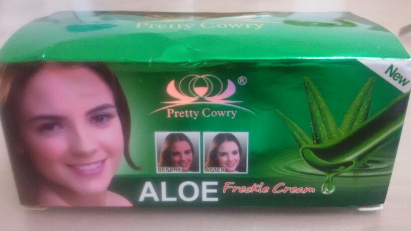    Free shipping  20g *2  = 1set  Aloe  Spot Whitening Face Cream Removes Pigment Freckle   face care 