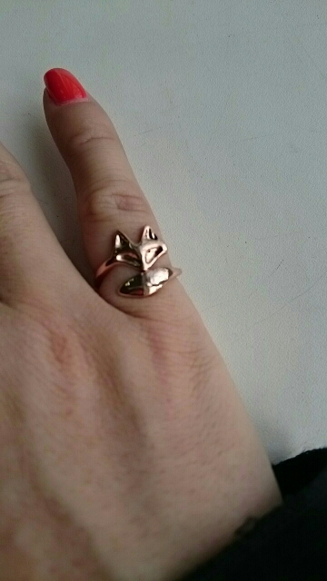 2016 New Fashion Cute Fire Fox Ring Adjustable Rings Animal Rings Cool Rings For Women Christmas Gift R017