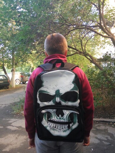 TULADUO 2016 Hot Sale bolsas Mochila Feminina Mojo Style Skeleton Package Street Punk Lovers Bag rock Skull Backpack