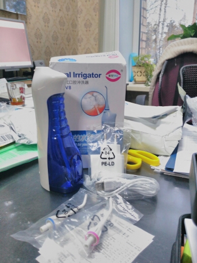 YASI V8 Rechargeable Oral Irrigator Gum Dental Water Jet Flosser Teeth Flossing Blue Portable Outdoor Cleaning Tool