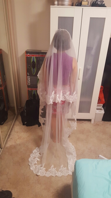 New Hot Sale Highest Quality 1.8 Meters LengthTwo Tiered Lace Beading Edge Long Luxury Wedding Veil Bridal Veil Lace Veil