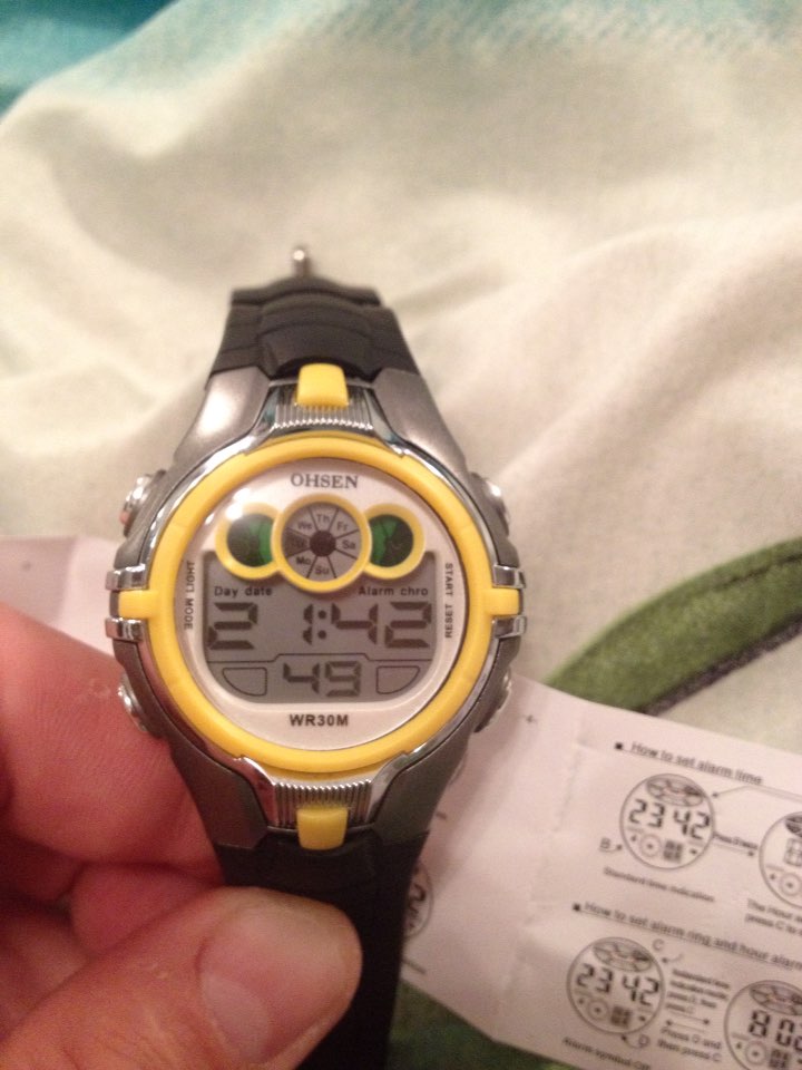 OHSEN Boys Kids Children Digital Sport Watch Alarm Date Chronograph 7 Colors LED Back Light Waterproof Wristwatch Student Clock