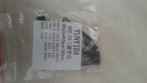 Transistor Assorted Kit (SOT-23) 18kinds*10pcs=180pcs 2N2222 S9013 S9014 S9015 S9018 S8050 S8550 5551 5401 2N3904 2N3906 C1815