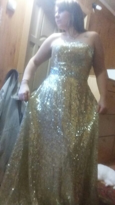Grace Karin Gold Sequined Evening Dress Long Women Stunning Strapless Golden Evening Gowns Sweetheart Party Formal Dresses 2017