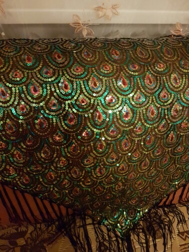 Free shipping New design shining embroidery sequins bellydance belt belly dance hip scarf with tassels: peacock patterns
