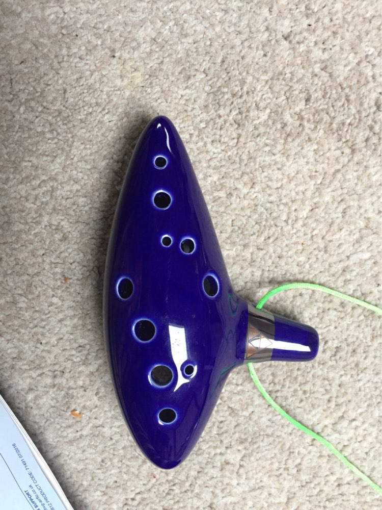12 Holes Ocarina Legend of Zelda Alto C Flute Occarina Taps Blue Ceramic/Clay stl Orcarina Inspired of Time Musical Instrument