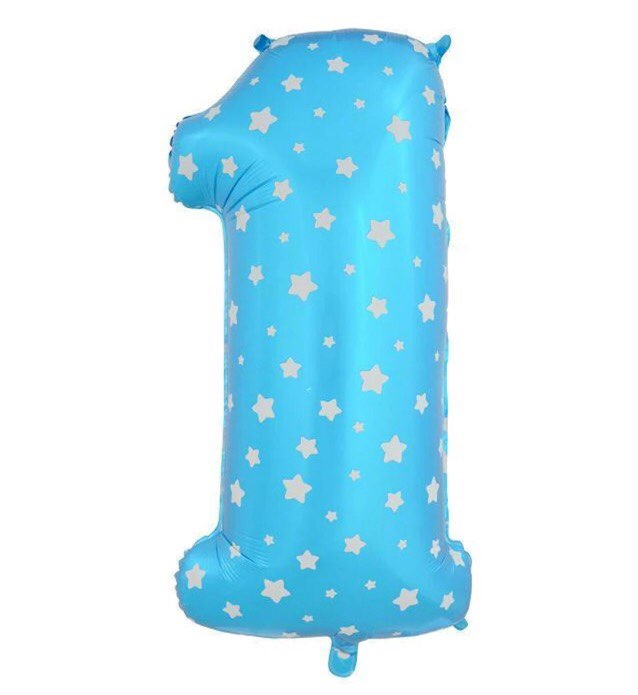 40 inch number 1 foil balloons large pink blue Air digit printed heart balloon birthday wedding decoration ballon party supplies