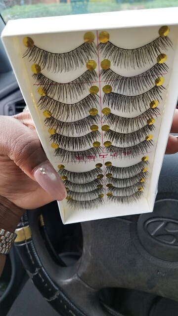 10 Pairs Cotton Eyelash Extension Stalk Long Thick False Eyelashes Makeup Black Fake Eye Lashes Makeup