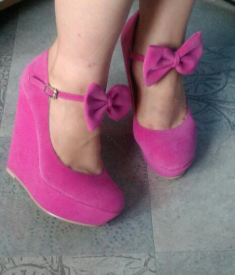 Women's Shoes Sexy Suede High Heels Bow Wedges Shoes for Women  Platform Strappy Autumn Summer Size US 4-11  391-3VE