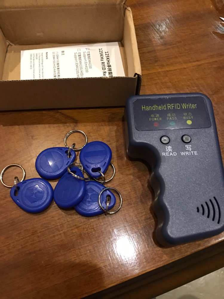 125KHz RFID ID Card Reader & Writer/Copier/Duplicator/Programmer + 5pcs Writable EM4305 T5577 Tags Access Control