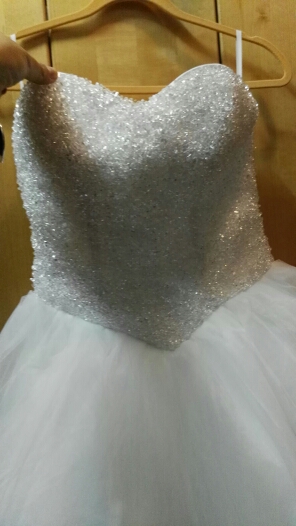 Robe De Mariage Princess Bling Luxury Crystals White Wedding Dress Gown 2016 Bridal Wedding Gown Vestido De Noiva custom made