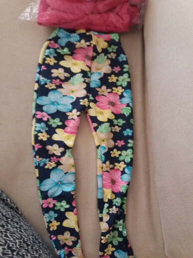 2015 Spring Autumn Winter New Fashion Children's 3-9 Year Cotton Warm Pant Girls Kids Flower Thickening Trousers Print Legging