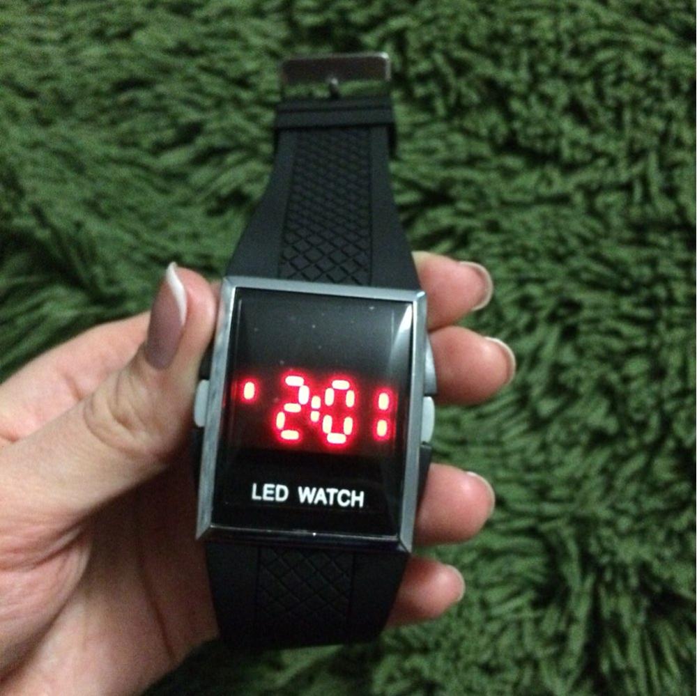 Free shipping  1pcs 4 Colors stock Intercrew LED watch ,Digital Electronic LED Watch Red Light for Man