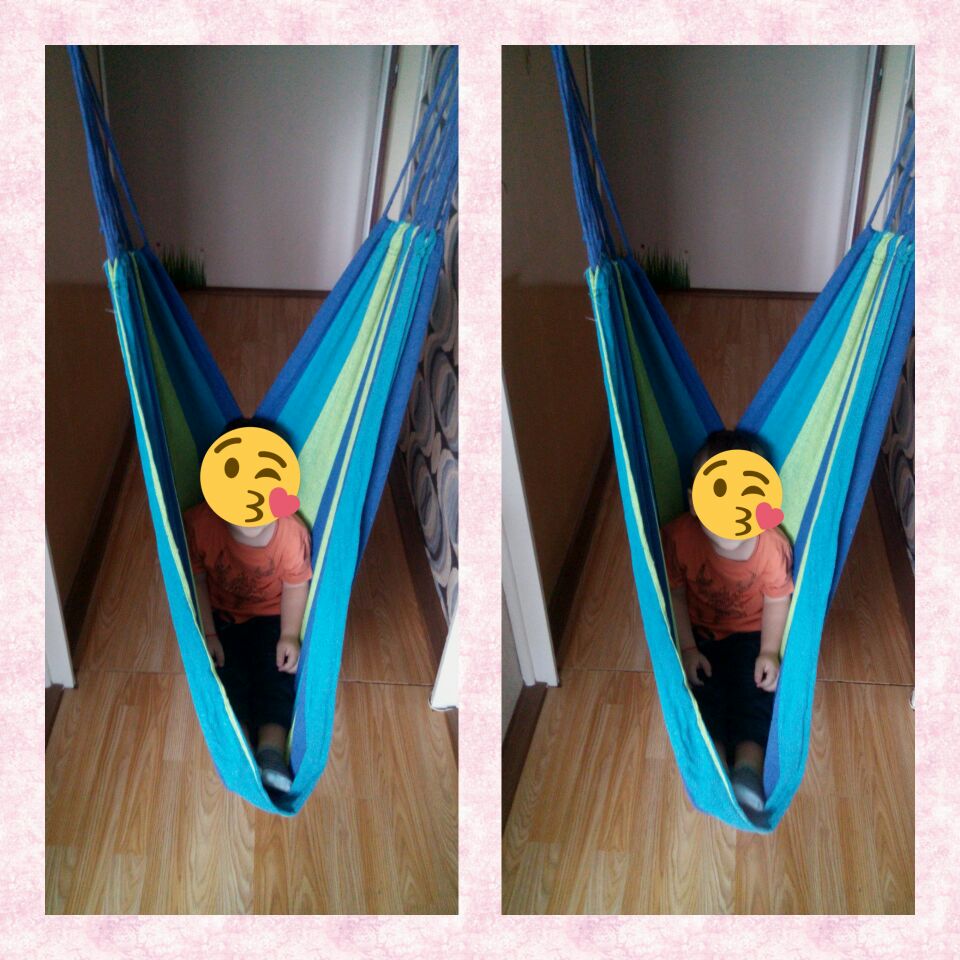 Portable 190 x 80cm Outdoor Hammock Outdoor Sports Home Travel Camping Swing Canvas Stripe Hang Bed 