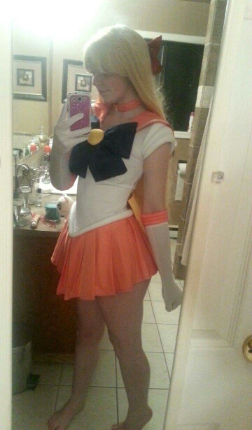 Athemis Anime Sailor Moon Minako Aino / Sailor Venus Cosplay Costume custom made Dress High Quality