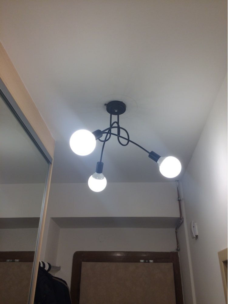 70cm Simple Creative 5 heads Black white  E27 ceiling lamp vintage personality modern brief led ceiling light bedroom Bar lights