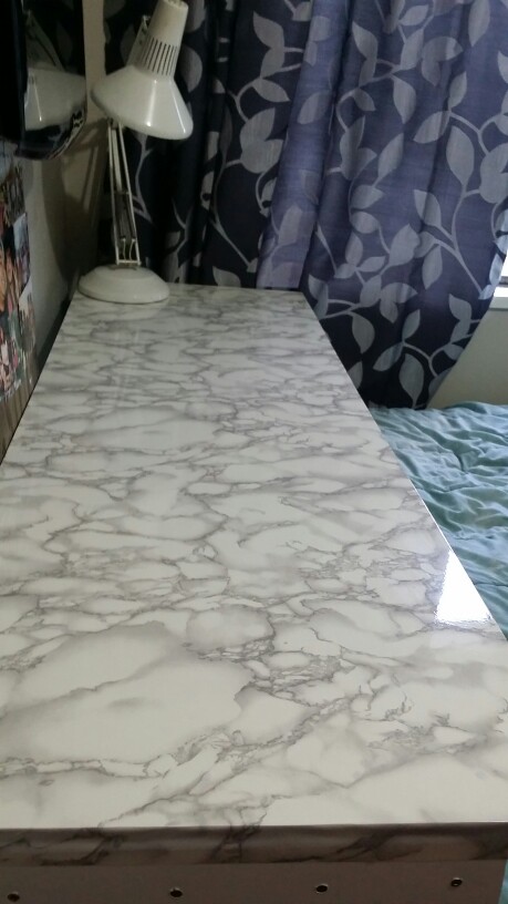 61cmx2m Gray Marble Waterproof  Vinyl Self adhesive Wallpaper Sticker Modern Contact Paper   for Kitchen Cupboard