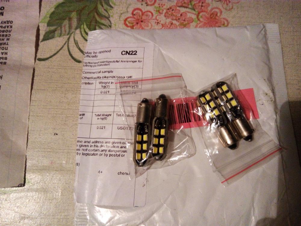 2PCS BA9S T4W 24-2835 Warm White/ White LED Light Bulb for Car DC 12V