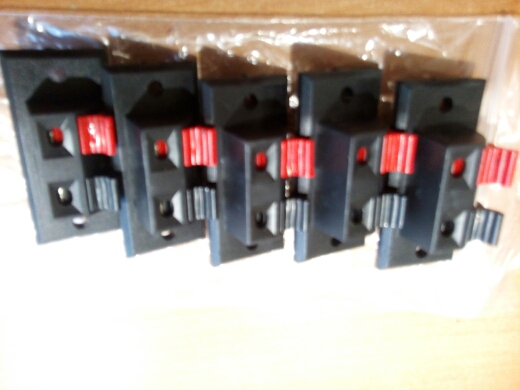 2015 Hot 5 Pcs 2 Positions Connector Terminal Push in Jack Spring Load Audio Speaker Terminals