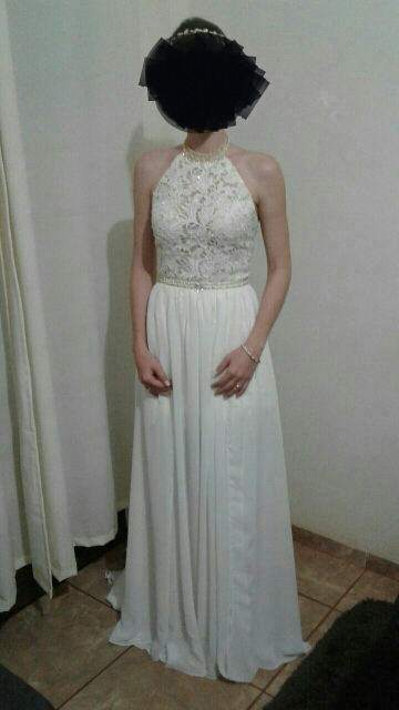 Romantic Ivory Lace Vestido de Noiva Beaded Sexy Backless High Low Beach Vintage Wedding Dress Chiffon 2017 Robe de Mariage