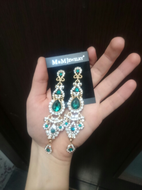 Mecresh Romantic 5 Colors Bridal Long Earrings with Crystals for Women Luxury Chandelier Wedding Jewelry Hot Selling EH162