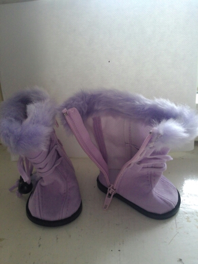 free shipping  factory price Environmental protection 18"  INCH DOLL SHOES for AMERICAN GIRL plush gray beige  boots W3245