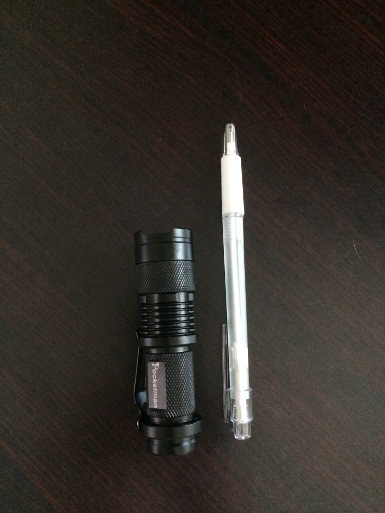 high-quality Mini Black CREE 2000LM Waterproof LED Flashlight 3 Modes Zoomable LED Torch penlight free shipping ZK94