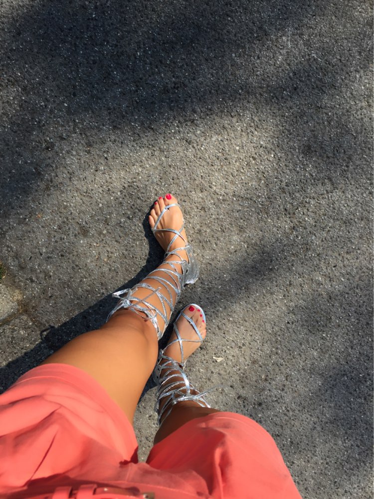 New  fashion women gold silver cross straps flat heel knee high gladiator sandals sandalia gladiadora plus size 34-43