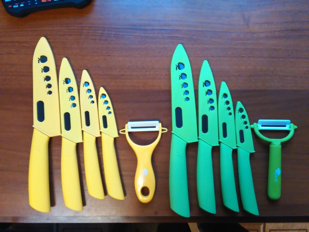 Ceramic Knife set 3" 4" 5" 6" inch Zirconia Ceramic Black Blade Paring Fruit Vege Cooking Knife Kitchen Knives set Top Quality