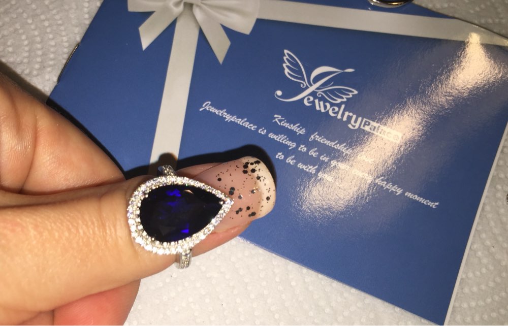 Charm 7ct Water Drop Cut Sapphire Ring Women Party Set Pure 925 Sterling Solid Silver Size 6 7 8 9 Luxury Hot Sale Free Shipping