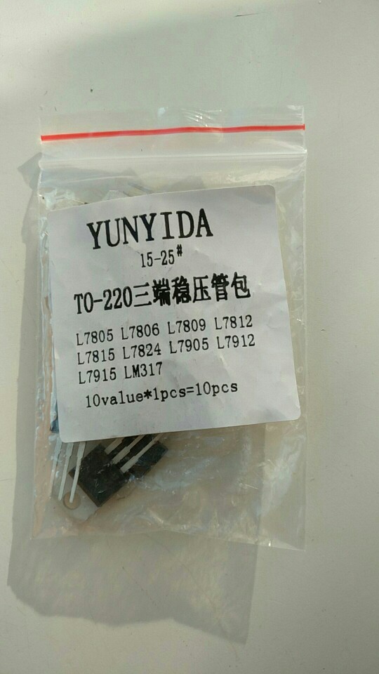 Transistor kit 10value*1pcs=10PCS L7805 L7806 L7809 L7812 L7815 L7824 L7905 L7912 L7915 LM317 TO-220 transistor kit  