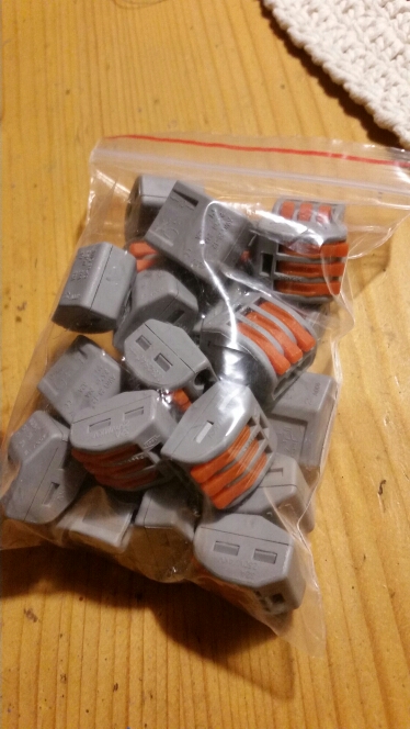 (30 pieces/lot)  WAGO 222-413 Universal Compact Wire Wiring Connector 3 pin Conductor Terminal Block With Lever AWG 28-12