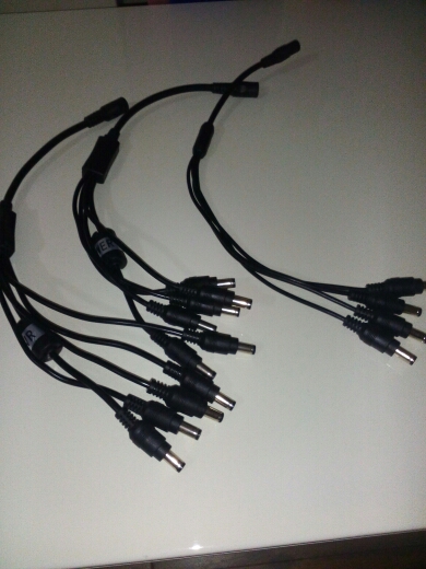 DEFEWAY Surveillance High Quality DC 1 To 4 Power Splitter Cable CCTV 4 male to 1 Female cord for CCTV Camera CCTV Accessories