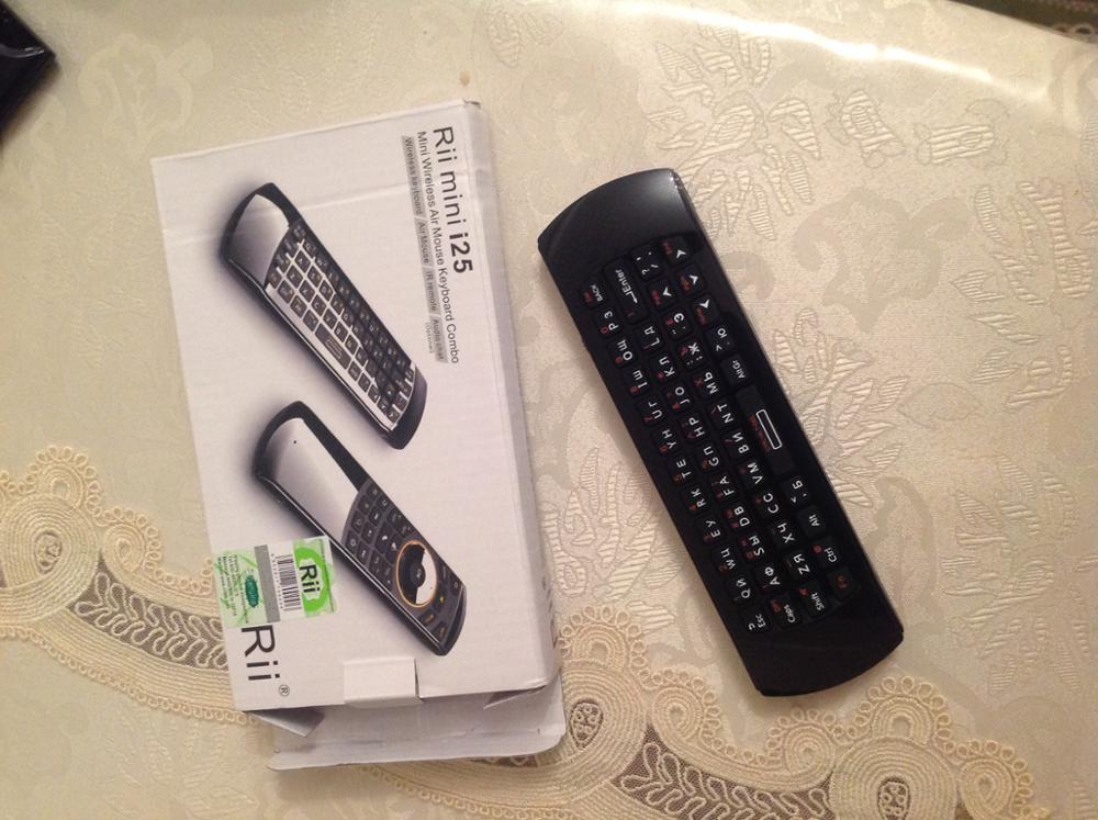 Hot selling Original Rii mini i25 2.4Ghz Air Mouse Remote Control with Russian Keyboard for PC Samsung Smart TV Android TV BOX