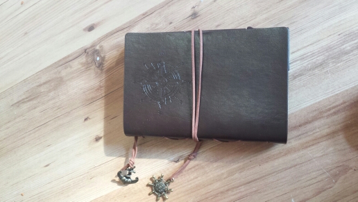 "Traveler's Handbook" Diary Notebook Faux Leather Cover Bound Any Year Planner Journal Travel School Agenda Scheduler 
