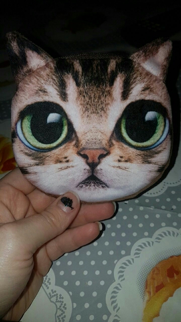2015 New Cat Face Zipper Case Coin Purse/Lady Cute Wallet Pouch/Women Girl Makeup Buggy Bag/Free Shipping