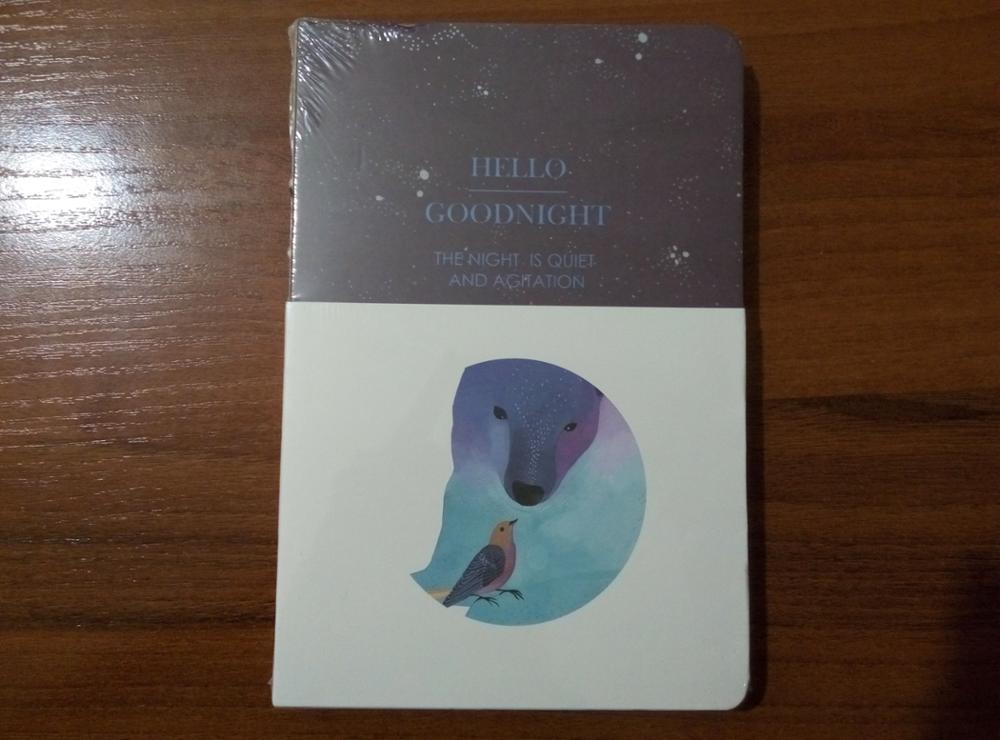 "Hello Goodnight" Sketchbook Blank Paper Diary Cute Pocket Journal School Study Notebook Korean Agenda Notepad Gift