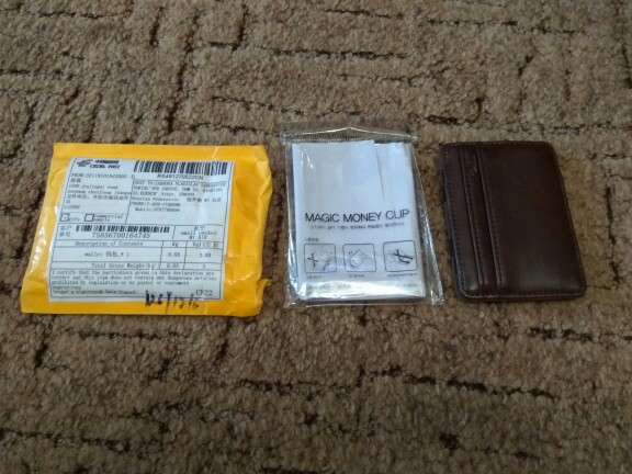 2016 New arrival High quality leather magic wallets Fashion men money clips card purse 2 colors