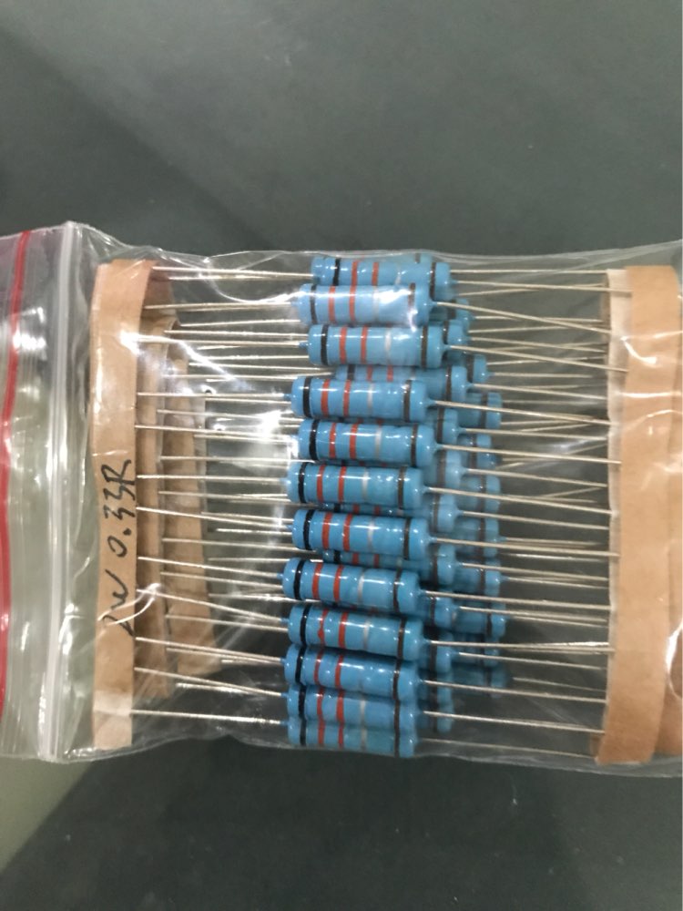 Free shipping 50pcs 0.33 1 1.5 2.2 2.7 ohm 2W Metal film resistor 0.33-2.7 ohm