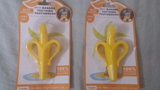 Safety Banana Baby teether Teething Toothbrush infant silicone baby teether stick chews Teething Rings hygiene baby toys care