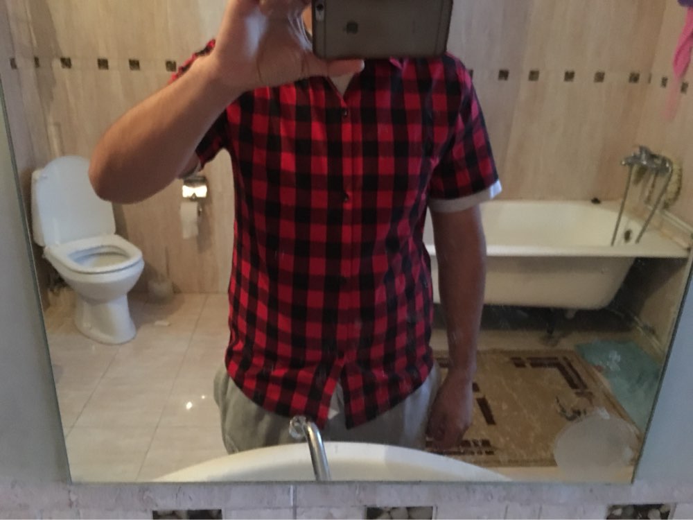 Red And Black Plaid Shirt Men Shirts 2016 New Summer Spring Fashion Chemise Homme Mens Dress Shirts Short Sleeve Shirt Men