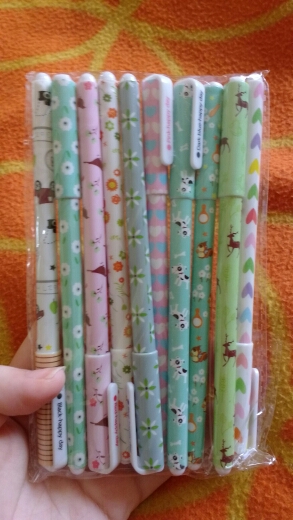 10 Pcs/lot Kawaii Cartoon Colorful Gel Pen Set Cute Korean Stationery Pens For Writting Office School Supplies Gift