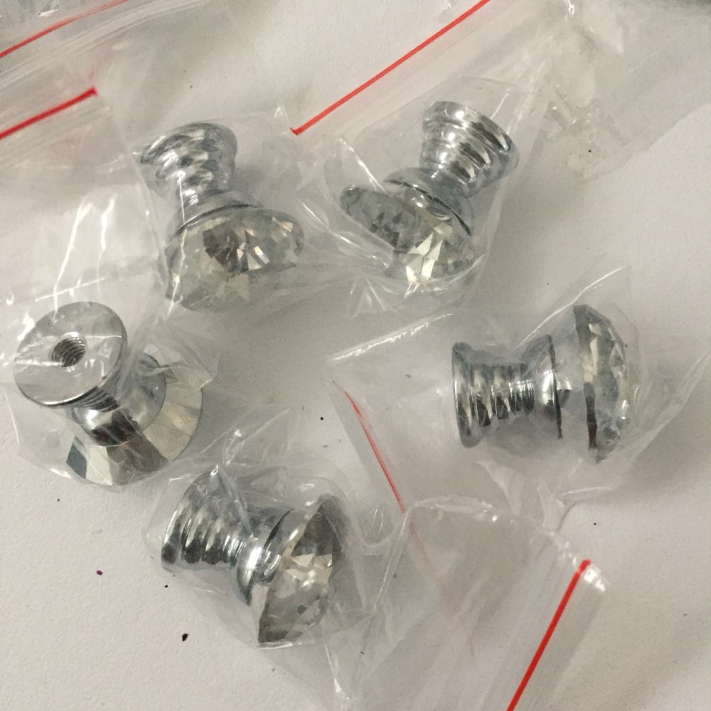 Hotsale ! 10 Pcs 20mm Crystal Glass Clear Cabinet Knob Drawer Pull Handle Kitchen Door Wardrobe Hardware